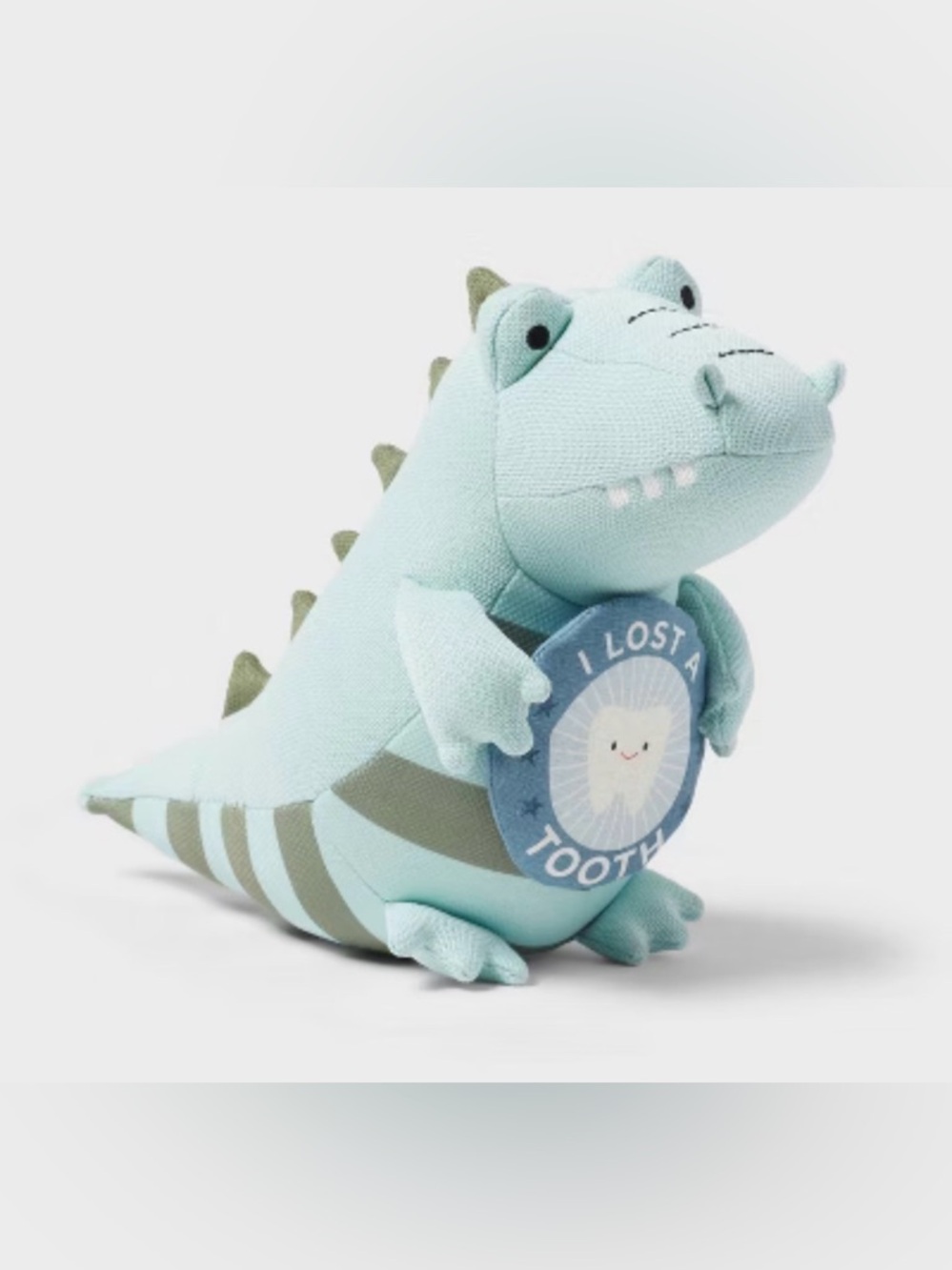 Pillowfort 14”x8” Green Alligator I LOST A TOOTH Kids Plush Milestone Animal
NWT